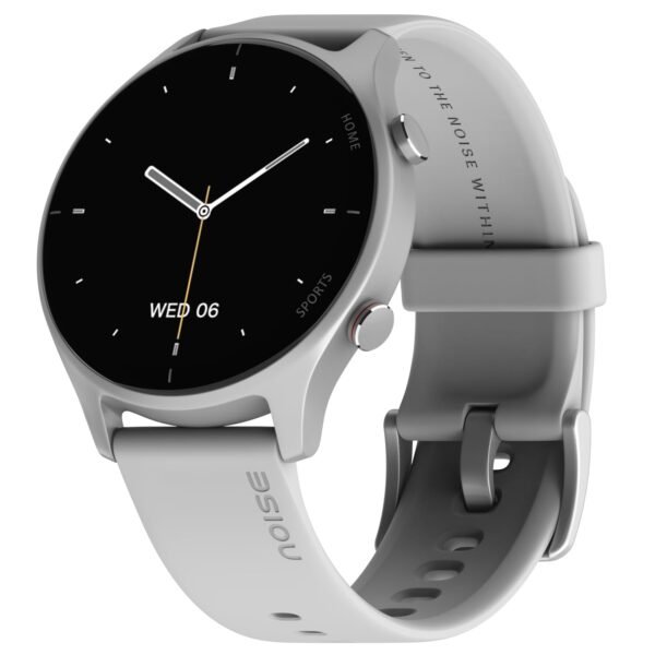 Noise Twist Round dial Smart Watch with Bluetooth Calling, 1.38" TFT Display, up-to 7 Days Battery, 100+ Watch Faces, IP68, Heart Rate Monitor, Sleep Tracking (Silver Grey)