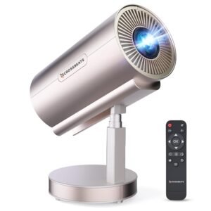 Crossbeats Lumex Smart Projector 4k Ultra HD| Mini Projector for Room Support 1080P |Upto 14000 Lumens Android 13 Built-in Netflix, Prime, YouTube Portable Design 720P, Speaker WiFi 300" Wide Display