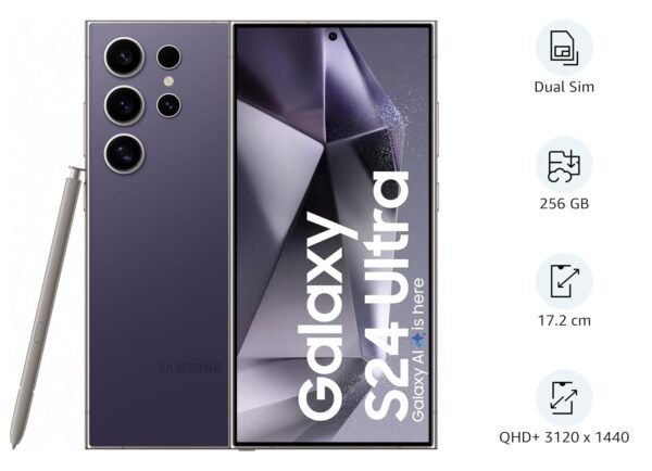 Samsung Galaxy S24 Ultra 5G AI Smartphone with Galaxy AI (Titanium Violet, 12GB, 256GB Storage), Snapdragon 8 Gen 3, 200 MP Camera with ProVisual Engine and 5000mAh Battery - Image 4