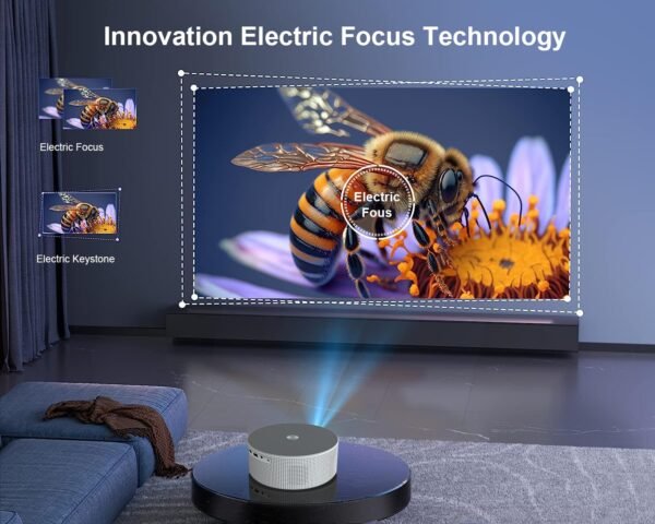 Livato A2 | Portable 720P Native Projector for Home | 1080P Full HD Support | Electronic Focus | Bluetooth 5.0 | 5000 lumens | 5W HiFi Speaker |Wireless Miracast|Cable Cast | 1 Year Warrenty - Image 4