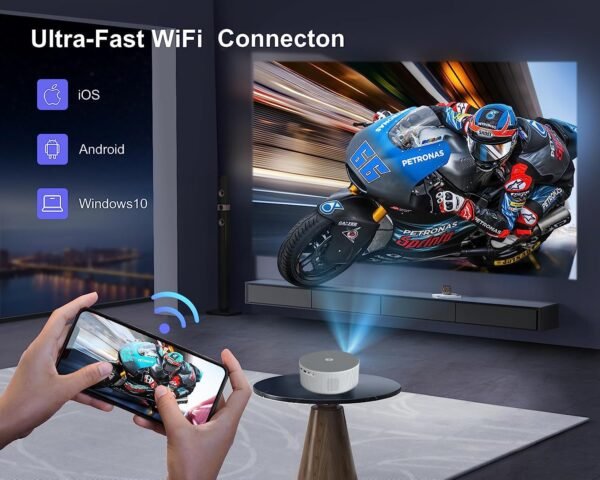 Livato A2 | Portable 720P Native Projector for Home | 1080P Full HD Support | Electronic Focus | Bluetooth 5.0 | 5000 lumens | 5W HiFi Speaker |Wireless Miracast|Cable Cast | 1 Year Warrenty - Image 5