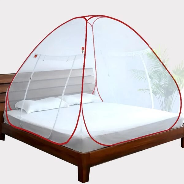Aadesh Mosquito Net for Double Bed I King-Size Premium Machardani I Polyester Strong 30 GSM I Strong and Durable I Pop-up Format I Foldable I Corrosion Resistant - Image 5
