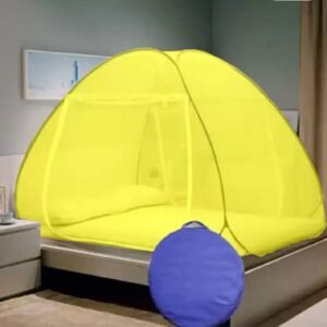 Aadesh Mosquito Net for Double Bed I King-Size Premium Machardani I Polyester Strong 30 GSM I Strong and Durable I Pop-up Format I Foldable I Corrosion Resistant