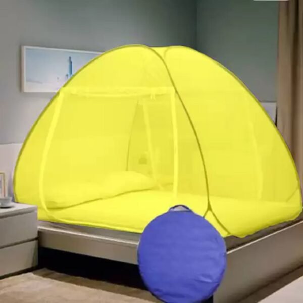 Aadesh Mosquito Net for Double Bed I King-Size Premium Machardani I Polyester Strong 30 GSM I Strong and Durable I Pop-up Format I Foldable I Corrosion Resistant